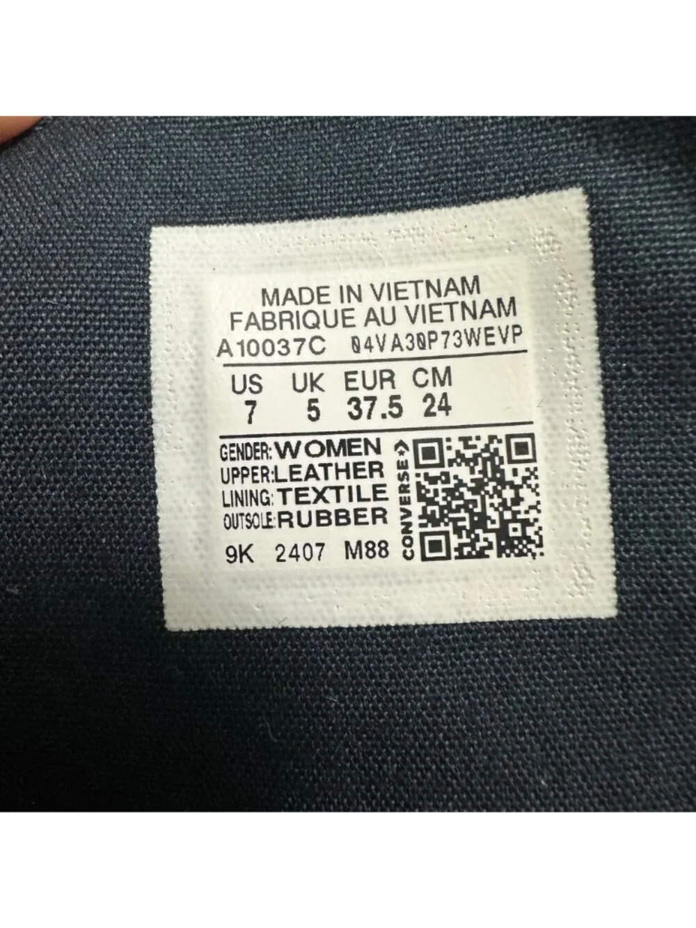 ❤️Chuck 70 De Luxe Wedge Platform Leather Sneakers 7 Women's Shoes Blue A10037C